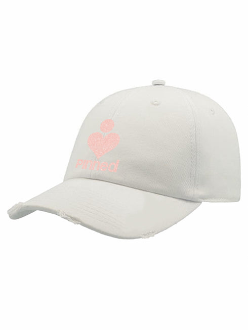 Cap PiNNED Peach Glitter Destroyed